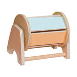 Maxbell Montessori Rotating Drum Wooden Rolling Drum for Toddlers Infant 6-12 Months