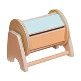 Maxbell Montessori Rotating Drum Wooden Rolling Drum for Toddlers Infant 6-12 Months