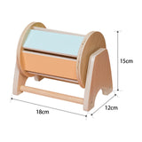 Maxbell Montessori Rotating Drum Wooden Rolling Drum for Toddlers Infant 6-12 Months