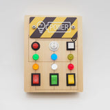 Maxbell Busy Board Role Play with Light Switch for Preschool Kindergarten Activities Without screwdriver