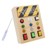 Maxbell Busy Board Role Play with Light Switch for Preschool Kindergarten Activities With screwdriver