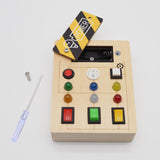 Maxbell Busy Board Role Play with Light Switch for Preschool Kindergarten Activities With screwdriver