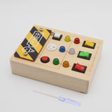 Maxbell Busy Board Role Play with Light Switch for Preschool Kindergarten Activities With screwdriver