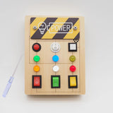 Maxbell Busy Board Role Play with Light Switch for Preschool Kindergarten Activities With screwdriver