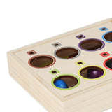 Maxbell Rainbow Ball Sorting Toy Montessori Wood Toy for Age 1-3 Year Old Children