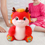 Maxbell 2024 New Year Dragon Stuffed Animal Doll Soft Cartoon for Bedroom Party Desk Red