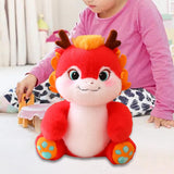 Maxbell 2024 New Year Dragon Stuffed Animal Doll Soft Cartoon for Bedroom Party Desk Red