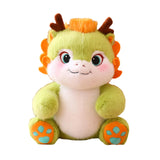 Maxbell 2024 New Year Dragon Stuffed Animal Doll Soft Cartoon for Bedroom Party Desk Green