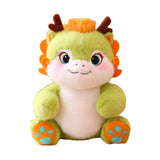 Maxbell 2024 New Year Dragon Stuffed Animal Doll Soft Cartoon for Bedroom Party Desk Green