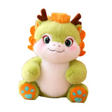 Maxbell 2024 New Year Dragon Stuffed Animal Doll Soft Cartoon for Bedroom Party Desk Green