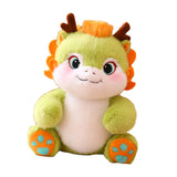 Maxbell 2024 New Year Dragon Stuffed Animal Doll Soft Cartoon for Bedroom Party Desk Green