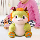 Maxbell 2024 New Year Dragon Stuffed Animal Doll Soft Cartoon for Bedroom Party Desk Green