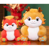 Maxbell 2024 New Year Dragon Stuffed Animal Doll Soft Cartoon for Bedroom Party Desk Green