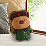 Maxbell Capybara Stuffed Toy Kids Room Decor Soft Hat for Family Birthday Gifts brown and S