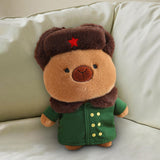 Maxbell Capybara Stuffed Toy Kids Room Decor Soft Hat for Family Birthday Gifts brown and L