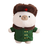 Maxbell Capybara Stuffed Toy Kids Room Decor Soft Hat for Family Birthday Gifts white and S