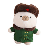 Maxbell Capybara Stuffed Toy Kids Room Decor Soft Hat for Family Birthday Gifts white and S