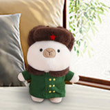 Maxbell Capybara Stuffed Toy Kids Room Decor Soft Hat for Family Birthday Gifts white and S