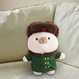 Maxbell Capybara Stuffed Toy Kids Room Decor Soft Hat for Family Birthday Gifts white and S
