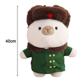 Maxbell Capybara Stuffed Toy Kids Room Decor Soft Hat for Family Birthday Gifts white and L