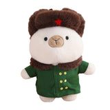 Maxbell Capybara Stuffed Toy Kids Room Decor Soft Hat for Family Birthday Gifts white and L