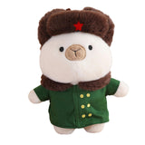 Maxbell Capybara Stuffed Toy Kids Room Decor Soft Hat for Family Birthday Gifts white and L