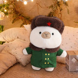 Maxbell Capybara Stuffed Toy Kids Room Decor Soft Hat for Family Birthday Gifts white and L