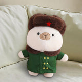 Maxbell Capybara Stuffed Toy Kids Room Decor Soft Hat for Family Birthday Gifts white and L