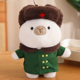 Maxbell Capybara Stuffed Toy Kids Room Decor Soft Hat for Family Birthday Gifts white and L