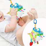 Maxbell Busy Activity Cube Cartoon Discover and Play Soft Blocks for Crib Car Travel