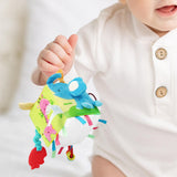 Maxbell Busy Activity Cube Cartoon Discover and Play Soft Blocks for Crib Car Travel