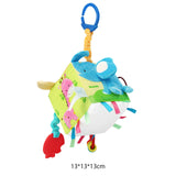 Maxbell Busy Activity Cube Cartoon Discover and Play Soft Blocks for Crib Car Travel