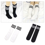 Maxbell Kids Mid Calf Socks Elastic Knee High Socks Breathable Tube Socks Boot Socks White
