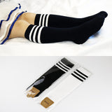 Maxbell Kids Mid Calf Socks Elastic Knee High Socks Breathable Tube Socks Boot Socks White