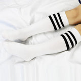 Maxbell Kids Mid Calf Socks Elastic Knee High Socks Breathable Tube Socks Boot Socks White