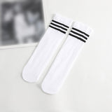 Maxbell Kids Mid Calf Socks Elastic Knee High Socks Breathable Tube Socks Boot Socks White