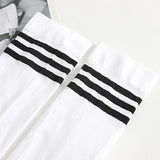 Maxbell Kids Mid Calf Socks Elastic Knee High Socks Breathable Tube Socks Boot Socks White