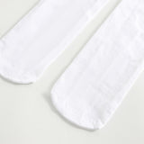 Maxbell Kids Mid Calf Socks Elastic Knee High Socks Breathable Tube Socks Boot Socks White