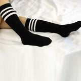 Maxbell Kids Mid Calf Socks Elastic Knee High Socks Breathable Tube Socks Boot Socks Black