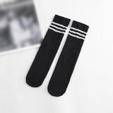 Maxbell Kids Mid Calf Socks Elastic Knee High Socks Breathable Tube Socks Boot Socks Black