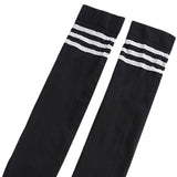 Maxbell Kids Mid Calf Socks Elastic Knee High Socks Breathable Tube Socks Boot Socks Black