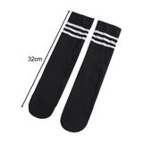 Maxbell Kids Mid Calf Socks Elastic Knee High Socks Breathable Tube Socks Boot Socks Black