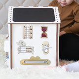 Maxbell Wooden Busy Board Kids Boy Girl Fine Motor Skill for Kids Preschool Children