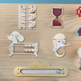 Maxbell Wooden Busy Board Kids Boy Girl Fine Motor Skill for Kids Preschool Children