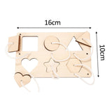 Maxbell Matching Board Fine Motor Skills Unpainted DIY Accessories Wooden Busy Board