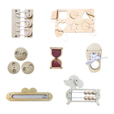 Maxbell Matching Board Fine Motor Skills Unpainted DIY Accessories Wooden Busy Board