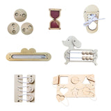Maxbell Matching Board Fine Motor Skills Unpainted DIY Accessories Wooden Busy Board