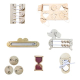 Maxbell Matching Board Fine Motor Skills Unpainted DIY Accessories Wooden Busy Board