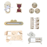 Maxbell Matching Board Fine Motor Skills Unpainted DIY Accessories Wooden Busy Board