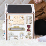Maxbell Matching Board Fine Motor Skills Unpainted DIY Accessories Wooden Busy Board